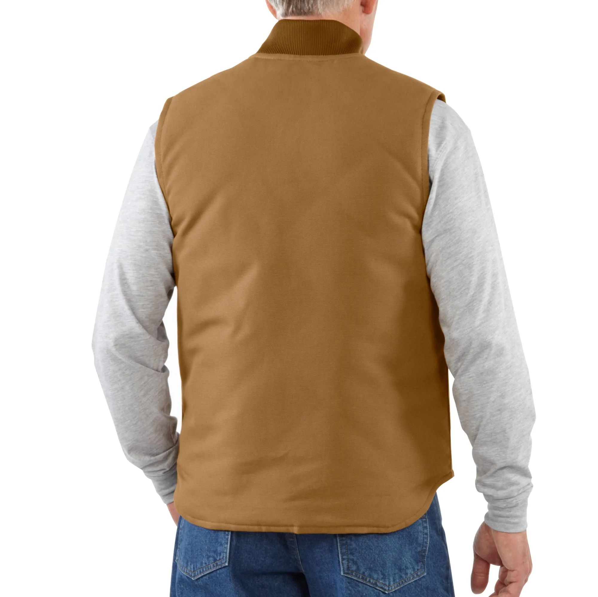 'Carhartt' Men's Duck Vest Arctic Quilt Lined - Carhartt Brown