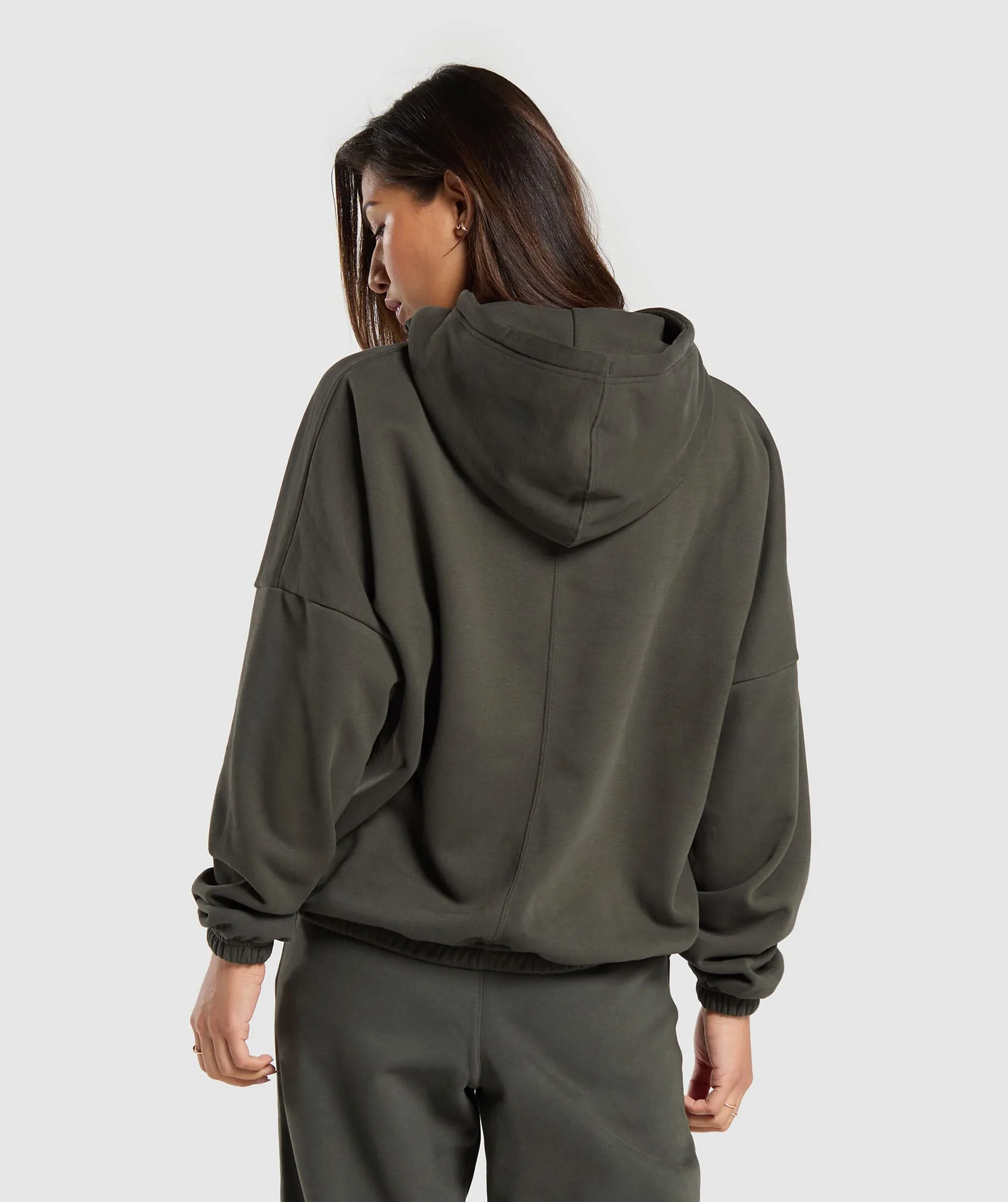 Gymshark Fleece Oversized Hoodie - Strength Green