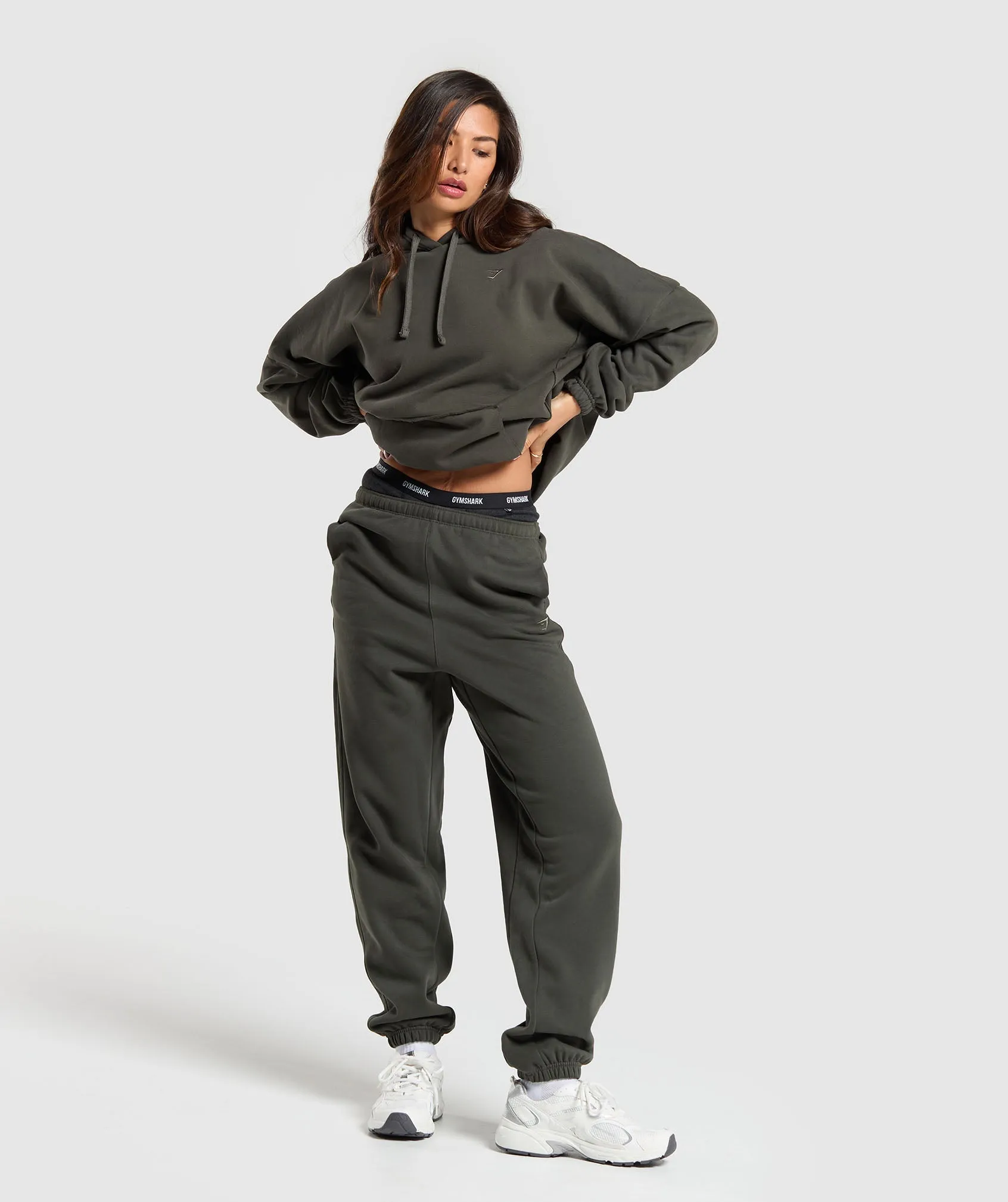 Gymshark Fleece Oversized Hoodie - Strength Green