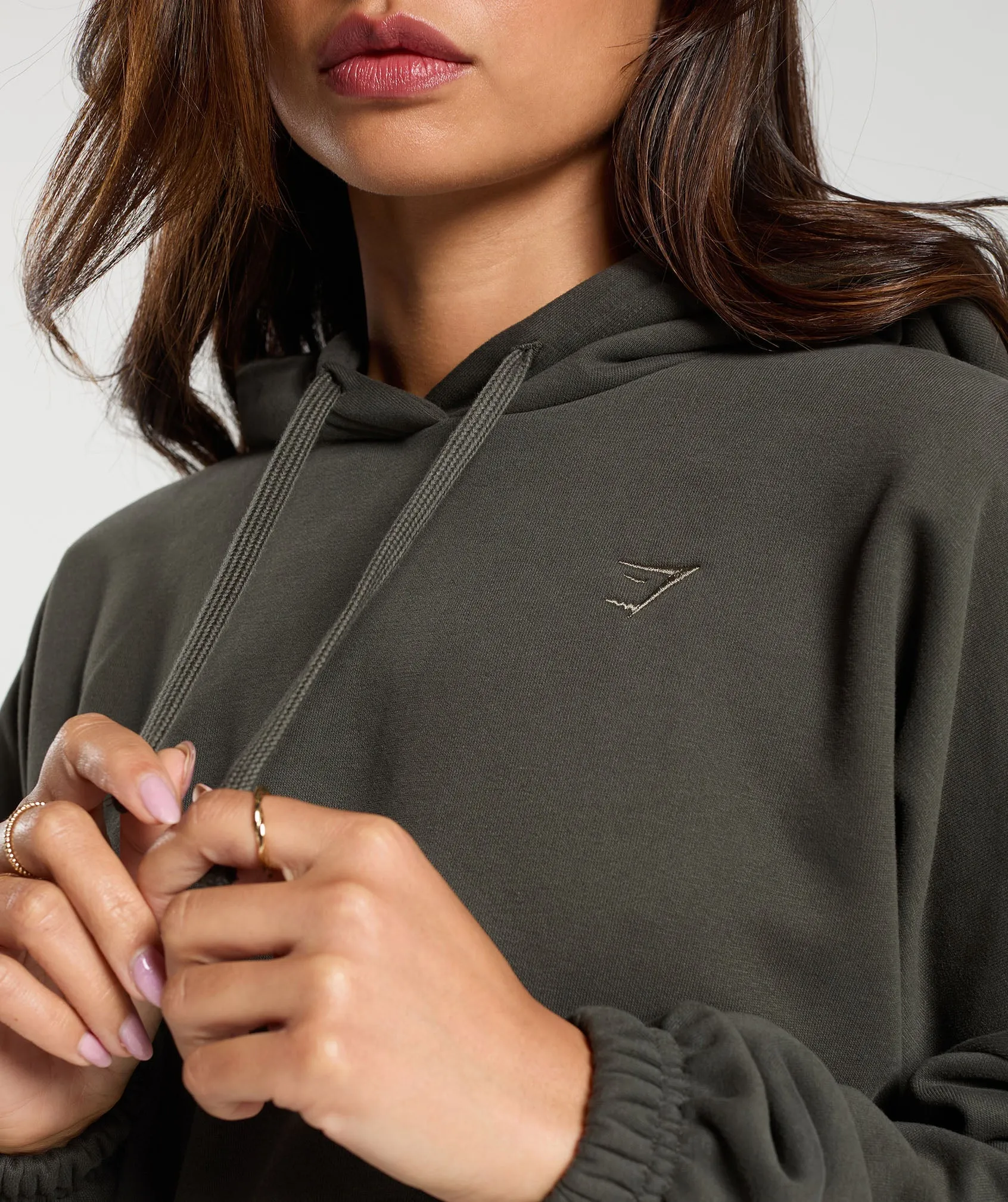 Gymshark Fleece Oversized Hoodie - Strength Green