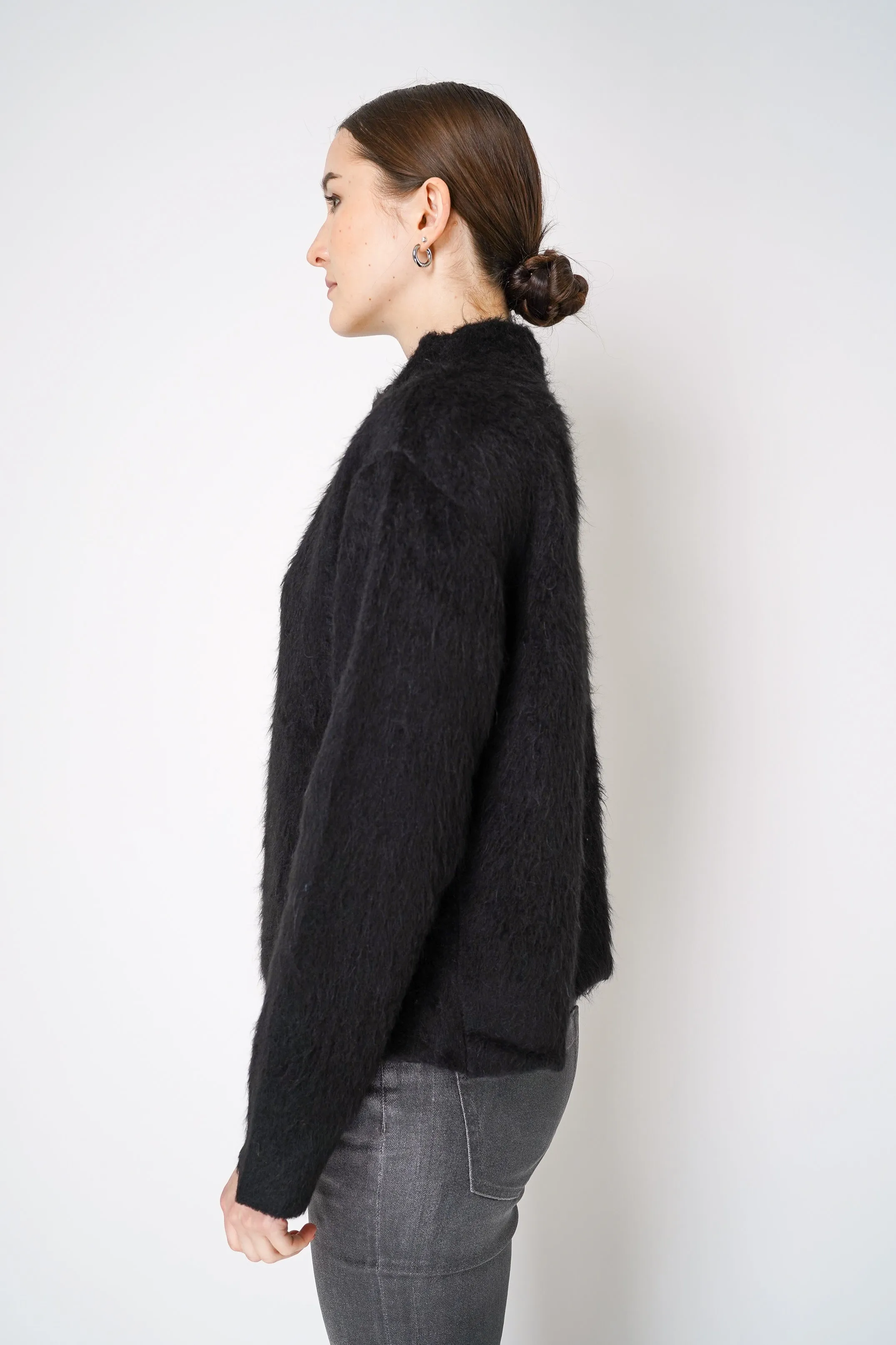 Peter O. Mahler High Neck Alpaca Pullover in Black