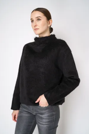 Peter O. Mahler High Neck Alpaca Pullover in Black