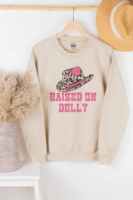 RAISED ON DOLLY GRAPHIC SWEATSHIRT