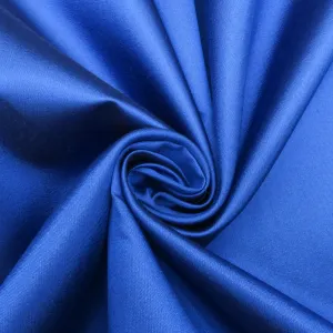 Royal Blue Silk and Wool Woven Fabric